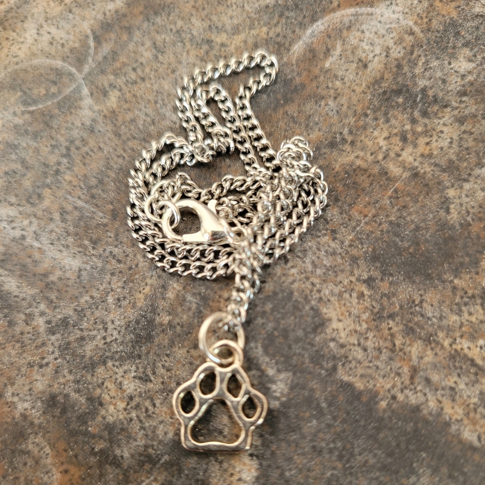 Made With Love Kiddie Paw Print Charm Necklace